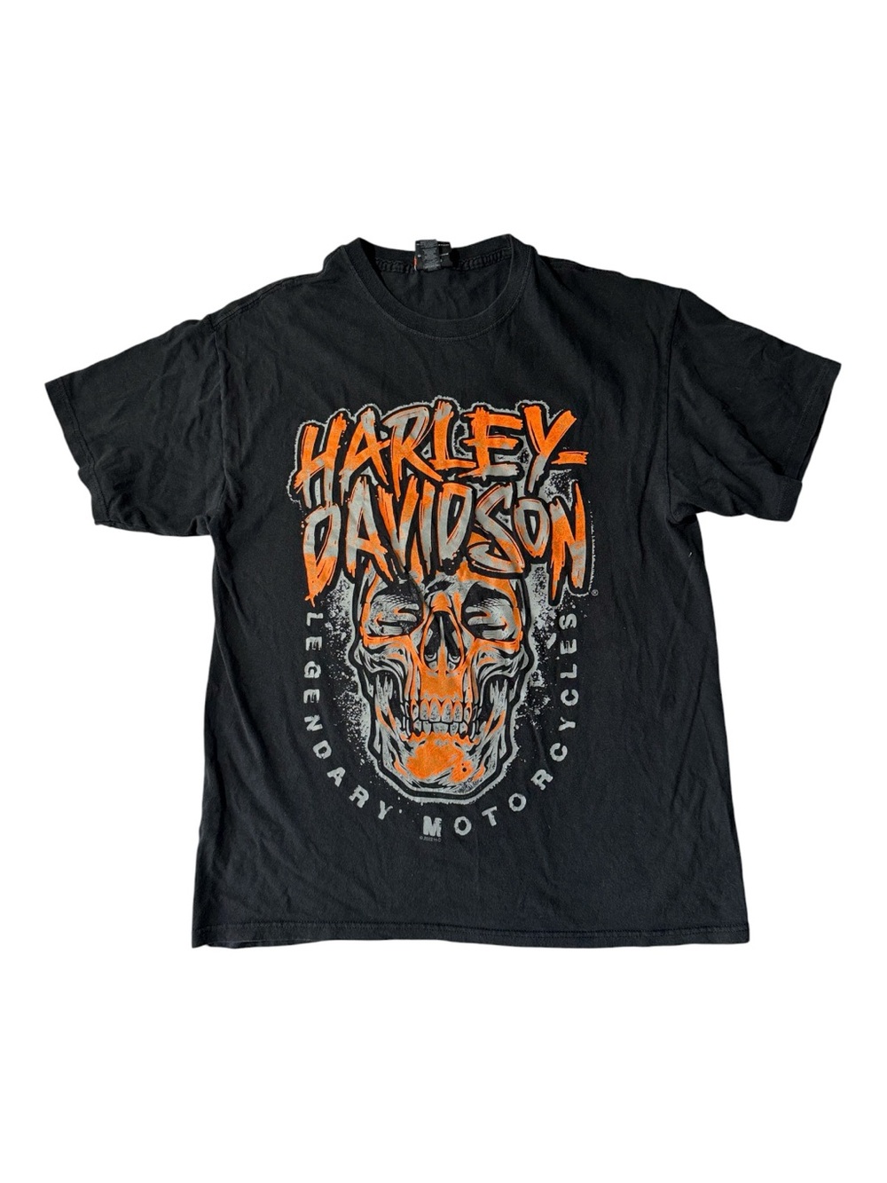 Harley Davidson mens L Large black motorcycle short sleeve t-shirt EUC